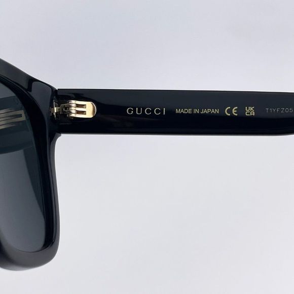 GUCCI GG0034SN 001 Sunglasses Black Grey Square Women main image 5